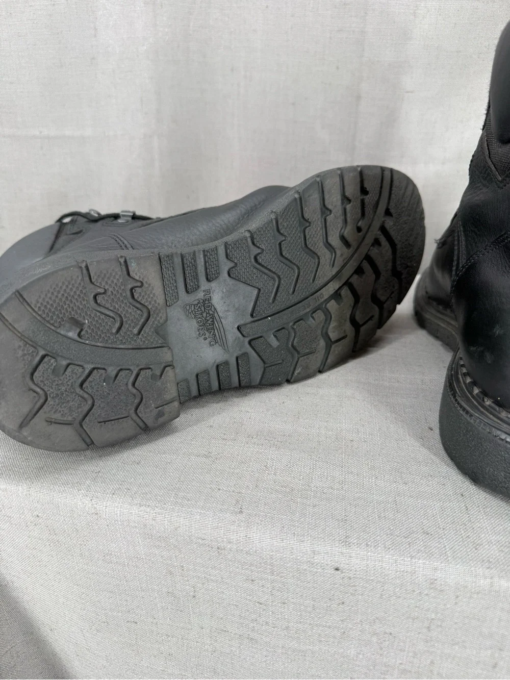 Red Wing 2223 Black Steel Toe Work Safety Boots Sz 10 2008 Made in USA